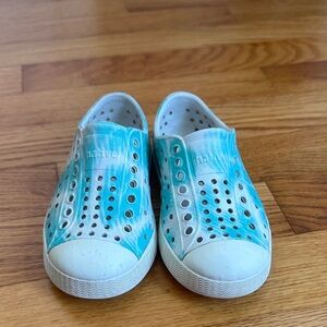 Native Kids Turquoise and White Water Shoes